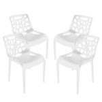 Ficha técnica e caractérísticas do produto Conjunto 4 Cadeiras Umix-490 - Branco