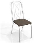 Ficha técnica e caractérísticas do produto Conjunto 4 Cadeiras Viena Crome 4C072CR-21 Marrom - Kappesberg - Kappesberg