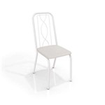 Ficha técnica e caractérísticas do produto Conjunto 4 Cadeiras Viena Crome Branco Fosco/branco Kappesberg
