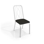 Ficha técnica e caractérísticas do produto Conjunto 4 Cadeiras Viena Crome Kappesberg - PRETO