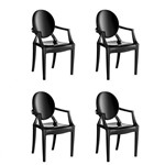 Ficha técnica e caractérísticas do produto Conjunto 4 Cadeiras Wind Plus Kappesberg Preto
