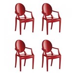 Ficha técnica e caractérísticas do produto Conjunto 4 Cadeiras Wind Plus Kappesberg - Vermelho
