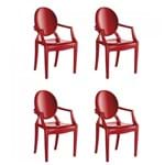 Ficha técnica e caractérísticas do produto Conjunto 4 Cadeiras Wind Plus Kappesberg Vermelho