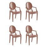 Ficha técnica e caractérísticas do produto Conjunto 4 Cadeiras Wind Plus UZ Kappesberg Terracota