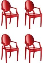 Ficha técnica e caractérísticas do produto Conjunto 4 Cadeiras Wind Plus Vermelho Kappesberg