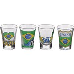 Ficha técnica e caractérísticas do produto Conjunto 4 Copos Campana Brasil Futebol