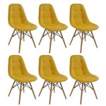 Ficha técnica e caractérísticas do produto Conjunto 6 Cadeiras Eiffel Botonê Eames DSW