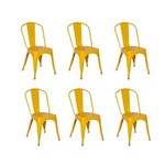 Ficha técnica e caractérísticas do produto Conjunto 6 Cadeiras Tolix Iron - Design - AMARELO