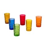 Ficha técnica e caractérísticas do produto Conjunto 6 Copos de Vidro Coloridos Globet 300ml - Lyor