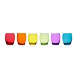 Conjunto 6 Copos de Vidro Coloridos Liss 375ml