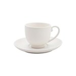 Ficha técnica e caractérísticas do produto Conjunto 6 Xícaras de Café de Porcelana com Píres White 100Ml - F9-30380 - Branco