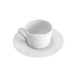 Ficha técnica e caractérísticas do produto Conjunto 6 Xícaras de Chá 220ml com Píres de Porcelana Limoges Martello - Branco