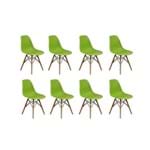 Ficha técnica e caractérísticas do produto Conjunto 4 Cadeiras Charles Eames Eiffel Wood Base Madeira Verde