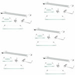 Ficha técnica e caractérísticas do produto Conjunto acessórios de banheiro 5 kits Clean Slim 25 peças
