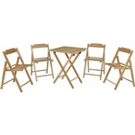 Ficha técnica e caractérísticas do produto Conjunto Beer 1 Mesa+4 Cadeiras Verniz Tramontina