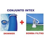 Ficha técnica e caractérísticas do produto Conjunto Bomba Filtrante Intex 2006 Lh 110V + Skimmer
