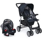 Ficha técnica e caractérísticas do produto Conjunto Burigotto Carrinho de Bebê Tempus + Cadeira Touring Evolution SE - Azul Marinho