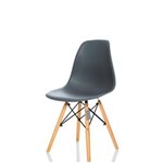Ficha técnica e caractérísticas do produto Cadeira Charles Eames Eiffel - Wood - Design - Cinza - Dsw