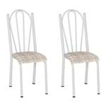 Ficha técnica e caractérísticas do produto Conjunto 2 Cadeiras 021 Branco e Rattan