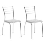 Conjunto 2 Cadeiras 1700 Fantasia Branco