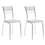 Conjunto 2 Cadeiras 1701 Fantasia Branco