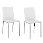 Ficha técnica e caractérísticas do produto Conjunto 2 Cadeiras 1804 Carraro Branco/Cromado