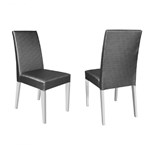 Ficha técnica e caractérísticas do produto Conjunto 2 Cadeiras 4128 Madesa Branco/Grafite