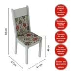Ficha técnica e caractérísticas do produto Conjunto 2 Cadeiras 4280 Madesa Branco/Hibiscos
