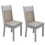 Ficha técnica e caractérísticas do produto Conjunto 2 Cadeiras 4280A Madesa Branco/Pérola/Crema