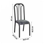 Ficha técnica e caractérísticas do produto Conjunto 2 Cadeiras Aço Lion Clássica Ciplafe Preto/Riscado Preto