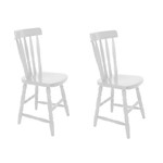 Ficha técnica e caractérísticas do produto Conjunto 2 Cadeiras Campestre Branco - Branco