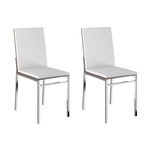 Ficha técnica e caractérísticas do produto Conjunto 2 Cadeiras Carraro 1729 Cromada Napa Branco