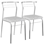 Ficha técnica e caractérísticas do produto Conjunto 2 Cadeiras Cromada para Cozinha 1708 Carraro - Móveis Carraro