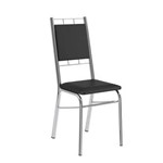Ficha técnica e caractérísticas do produto Conjunto 2 Cadeiras de Aço 1724 Carraro Preto/Cromado