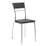 Ficha técnica e caractérísticas do produto Conjunto 2 Cadeiras de Cozinha 1701 Fantasia - Preto