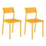 Ficha técnica e caractérísticas do produto Conjunto 2 Cadeiras de Cozinha 1709 - Amarelo