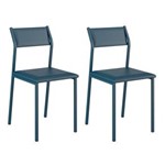 Ficha técnica e caractérísticas do produto Conjunto 2 Cadeiras de Cozinha 1709 - Azul Petróleo
