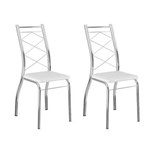 Ficha técnica e caractérísticas do produto Conjunto 2 Cadeiras de Cozinha 1710 - Branco