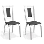 Ficha técnica e caractérísticas do produto Conjunto 2 Cadeiras de Cozinha Florença - Preto
