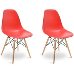 Ficha técnica e caractérísticas do produto Conjunto 2 Cadeiras Eames Vermelha - Elegance