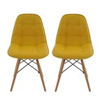 Conjunto 2 Cadeiras Eiffel Botonê Eames Dsw Amarela