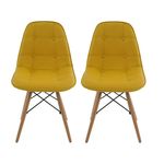 Ficha técnica e caractérísticas do produto Conjunto 2 Cadeiras Eiffel Botonê Eames Dsw Amarela