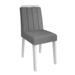 Ficha técnica e caractérísticas do produto Conjunto 2 Cadeiras Elisa Branco E Platina