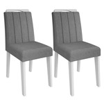 Ficha técnica e caractérísticas do produto Conjunto 2 Cadeiras Elisa - Branco/Platina - Cimol