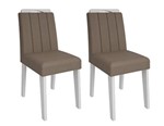 Ficha técnica e caractérísticas do produto Conjunto 2 Cadeiras Elisa Branco/pluma - Cimol