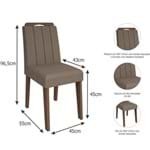 Ficha técnica e caractérísticas do produto Conjunto 2 Cadeiras Elisa Cimol Savana/Pluma