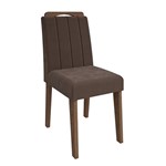 Ficha técnica e caractérísticas do produto Conjunto 2 Cadeiras Elisa Savana/ Chocolate Cimol