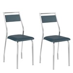 Ficha técnica e caractérísticas do produto Conjunto 2 Cadeiras Fiest Carraro Azul Noturno