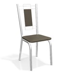 Ficha técnica e caractérísticas do produto Conjunto 2 Cadeiras Florença Crome 2C005CR-21 Marrom - Kappesberg - Kappesberg