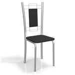 Ficha técnica e caractérísticas do produto Conjunto 2 Cadeiras Florença Crome Kappesberg Preto